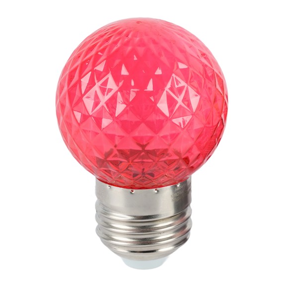Лампа светодиодная Feron LB-385 шар красный прозрачный E27 1W 230V 52164