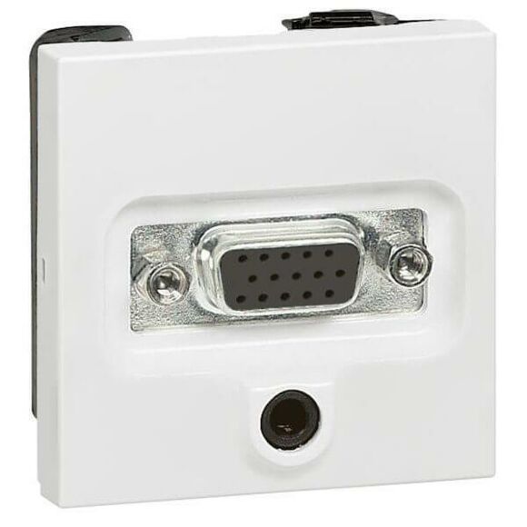 Розетка аудио/видео HD15+Jack3.5 Legrand Valena белая 770082 Розетка аудио/видео HD15+Jack3.5 Legrand Valena белая 770082