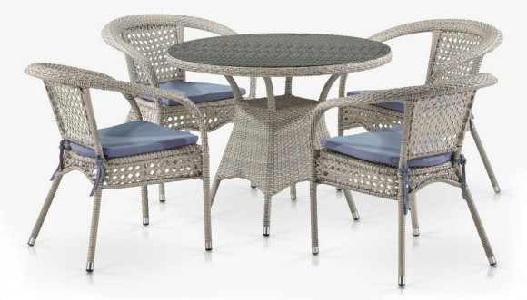 Набор уличный Лион-1C T220CT/Y32-W85 Latte 4Pcs (4+1) AFN_T220CT-Y32-W85_Latte_4Pcs