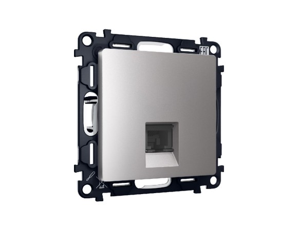 Комплект механизма компьютерной розетки RJ-45(8P8C) CAT6 со шторкой Ambrella Volt Alfa MA512010