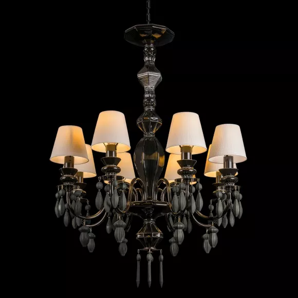 Подвесная люстра Loft IT Grace 10203/8 Black, Арт-деко, Белый, Черный