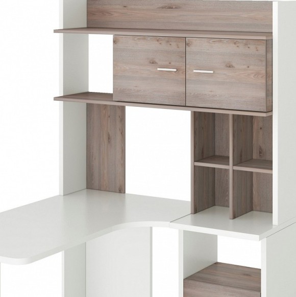 Стол компьютерный Домино Лайт СКЛ-Угл130+НКЛХ120 MER_SKL-Ugl130-NKLH-120_BEN_PRAV