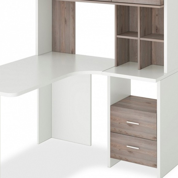 Стол компьютерный Домино Лайт СКЛ-Угл130+НКЛХ120 MER_SKL-Ugl130-NKLH-120_BEN_PRAV