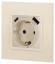 Розетка со шторками с USB type-A+C Эра Elegance 14-4108-02 Б0067725
