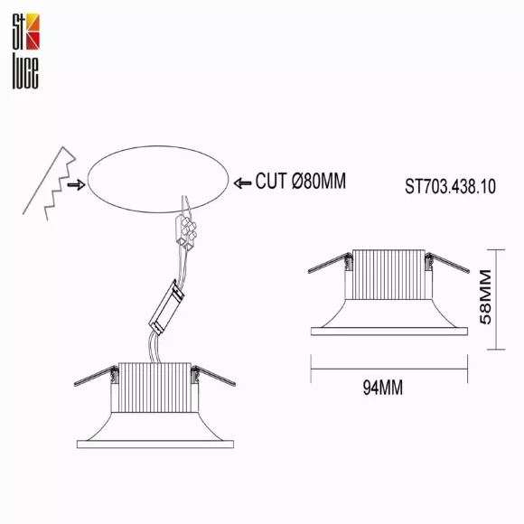 Встраиваемый светильник ST Luce ST703 ST703.438.10 Встраиваемый светильник ST Luce ST703 ST703.438.10