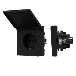 Механизм розетки влагозащищённый SCT-TENDO-MCP-SFPL-BK (230V, 16A) 054599