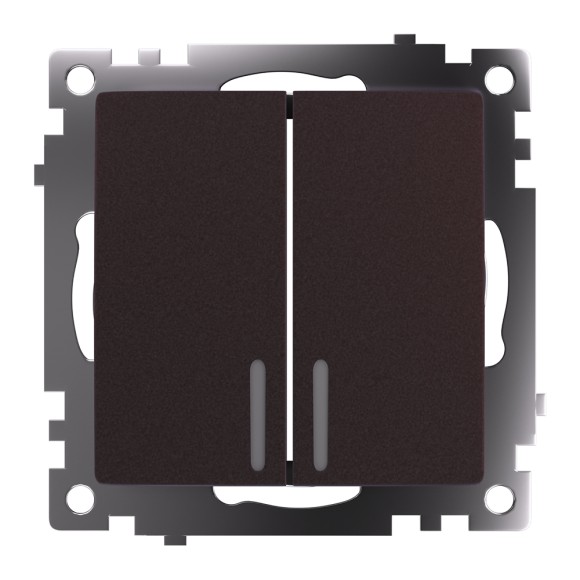 Выключатель 2-клавишный Stekker Катрин GLS10-7102-04 49021