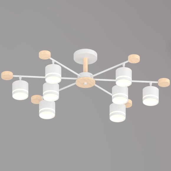 Люстра на штанге Reluce 78730-0.3-08 GX53 WH+WOOD