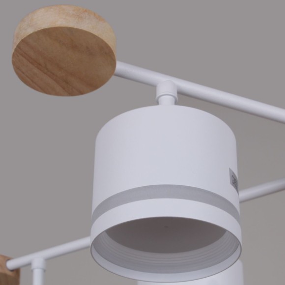 Люстра на штанге Reluce 78730-0.3-08 GX53 WH+WOOD