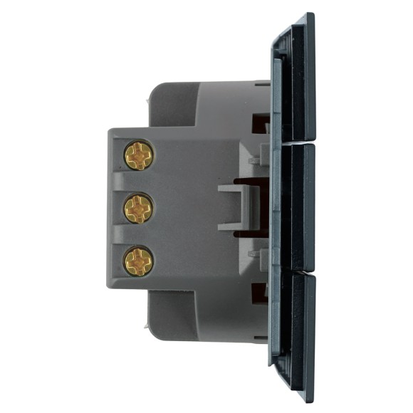 Выключатель 3-клавишный (механизм) Stekker Мия 250В 10А RSW10-3108-05 черный бархат 50444