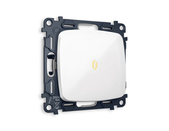 Комплект механизма 1-кл проходного выключателя с подсветкой Ambrella Volt Omega (OP1020, VM105, G22Y) MO102030