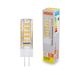 Светодиодная лампа WOLTA 7Вт 3000K G4 кукуруза матовая WSTD-JC-220V7W3KG4-C