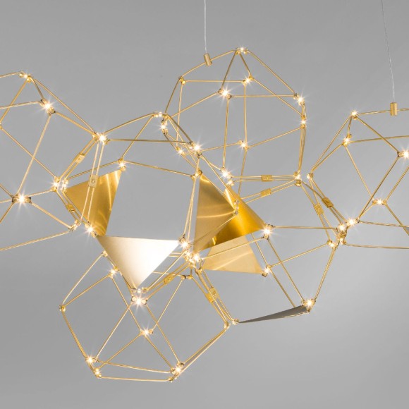 Подвесная светодиодная люстра Eurosvet Uma 90368/14 медь