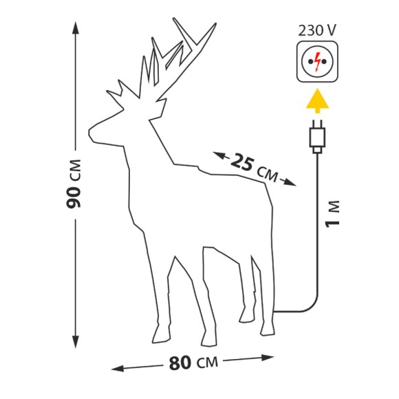 Светодиодная фигура Uniel ULD-R501 220V DEER UL-00011051