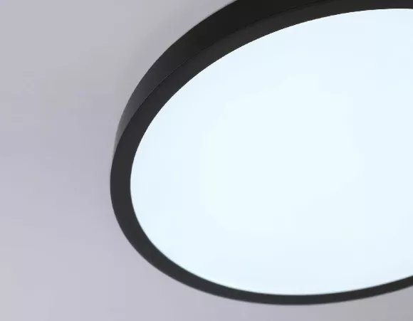 Потолочный светильник Ambrella Light Orbital Air Slim FZ1953, Черный, Белый, Холодный белый, вид сверху