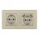 Розетка двойная (двухпостовая) с/з и шторками + USB Arte Milano SET16-2-47-1-40-1 shampan