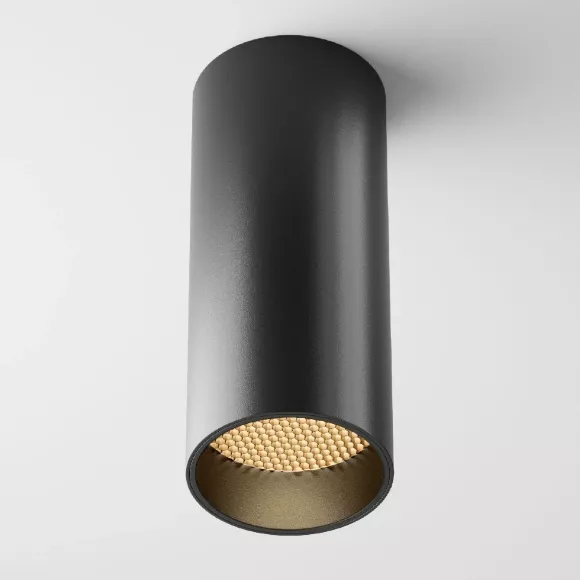 Накладной светильник Maytoni Focus led C056CL-L12B2.7K-W-B, Черный, Теплый белый, Алюминий, вид сверху Накладной светильник Maytoni Focus led C056CL-L12B2.7K-W-B, Черный, Теплый белый, Алюминий, вид сверху
