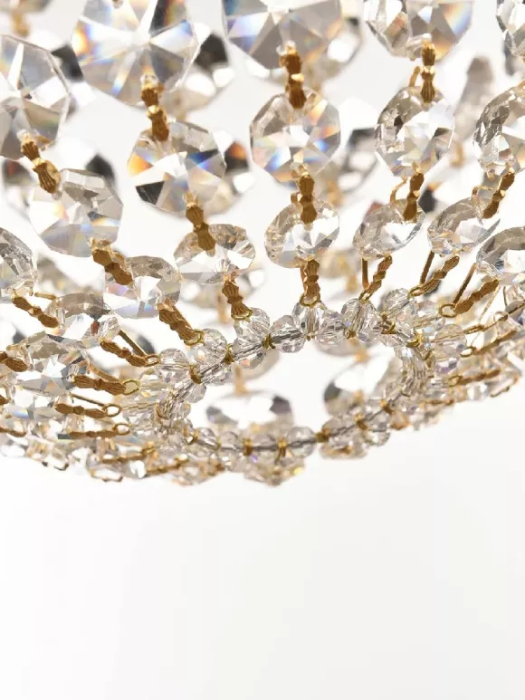 Подвесной светильник Bohemia Ivele Crystal 14771P/22 G, Золото, Прозрачный, Металл, крупный план