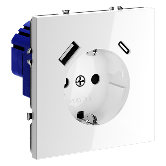 Розетка с USB, A+C Voltum S70 VLS040501