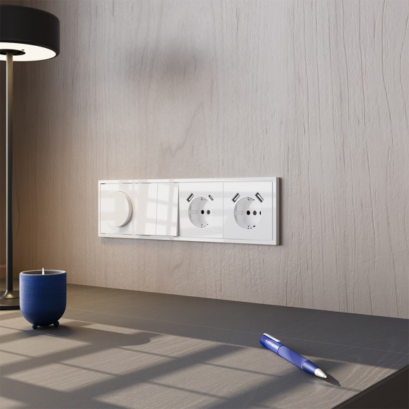 Розетка с USB, A+C Voltum S70 VLS040501