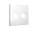 Лицевая панель Alfa (Белый матовый) для TV двойной розетки Quant Ambrella Volt AP1333