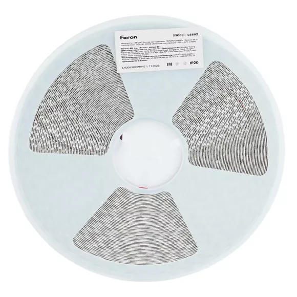 Светодиодная лента 24V Feron LS502, 180*SMD2835, 16W/m, IP20, 3000К (теплый белый) 53089 Светодиодная лента 24V Feron LS502, 180*SMD2835, 16W/m, IP20, 3000К (теплый белый) 53089