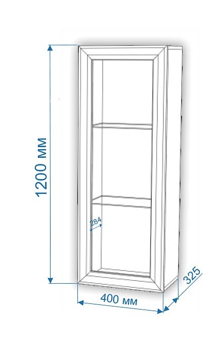 Тумба-витрина Нобиле ПНВ-ФС MER_PNV-FS-KK