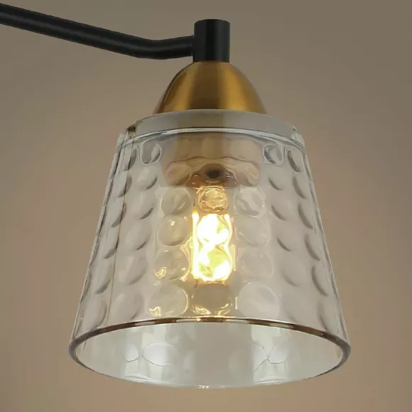 Люстра на штанге Freya Capella FR4017PL-03BBZ, Черный, Янтарный, Металл, крупный план