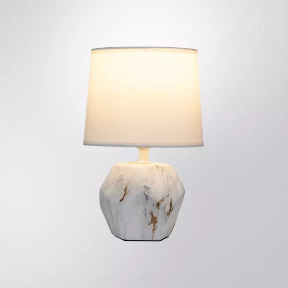 Настольная лампа Arte Lamp Zibal A5005LT-1WH, Белый, Керамика, Ткань Настольная лампа Arte Lamp Zibal A5005LT-1WH, Белый, Керамика, Ткань