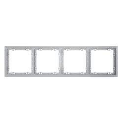 Рамка пластиковая Voltum S70 на 4 поста, (серый) VLS100416