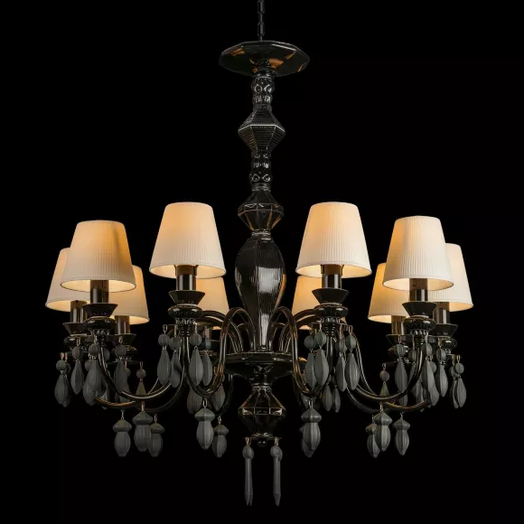 Подвесная люстра Loft IT Grace 10203/10 Black, Арт-деко, Белый, Черный
