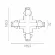 Соединение крестовое с подводом питания к треку 5040xx-(F)/(R) Lightstar Quattro 504146-FR
