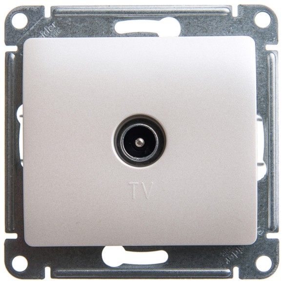 Розетка TV оконечная 1DB Systeme Electric Glossa Перламутр GSL000691