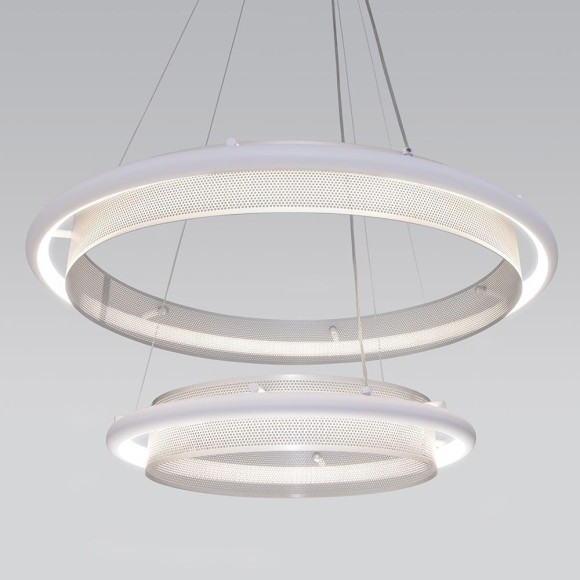 Подвесной светильник Eurosvet Imperio 90241/2 белый/ серебро Smart