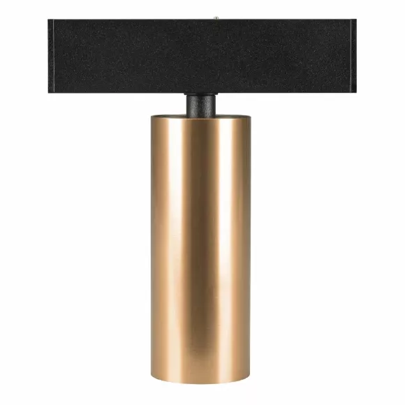Трековый магнитный светильник Arlight MAG-SPOT-25-R90-9W Warm3000 035001(1), Черный, Золото, Теплый белый, крупный план основания
