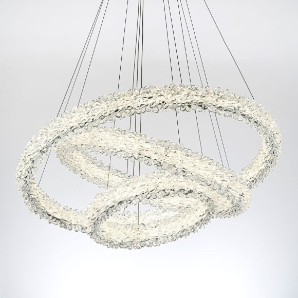 Подвесная светодиодная люстра с пультом управления Modelux MS.5002.800.600.400 CR