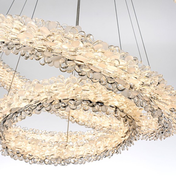 Подвесная светодиодная люстра с пультом управления Modelux MS.5002.800.600.400 CR