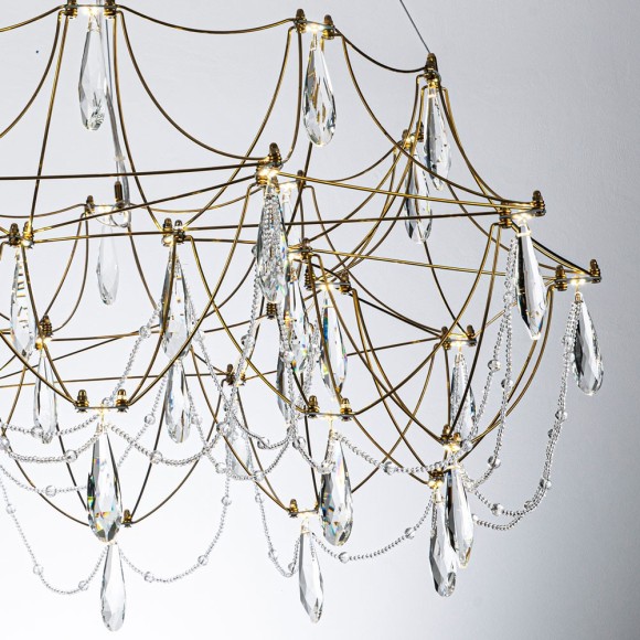 Подвесная светодиодная люстра с пультом управления Modelux ML.5603.800P BS