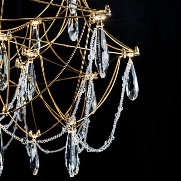 Подвесная светодиодная люстра с пультом управления Modelux ML.5603.800P BS