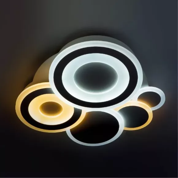 Потолочная люстра LED4U 10121/500, Хром, Белый, От теплого до холодного, светодиодный модуль Потолочная люстра LED4U 10121/500, Хром, Белый, От теплого до холодного, светодиодный модуль