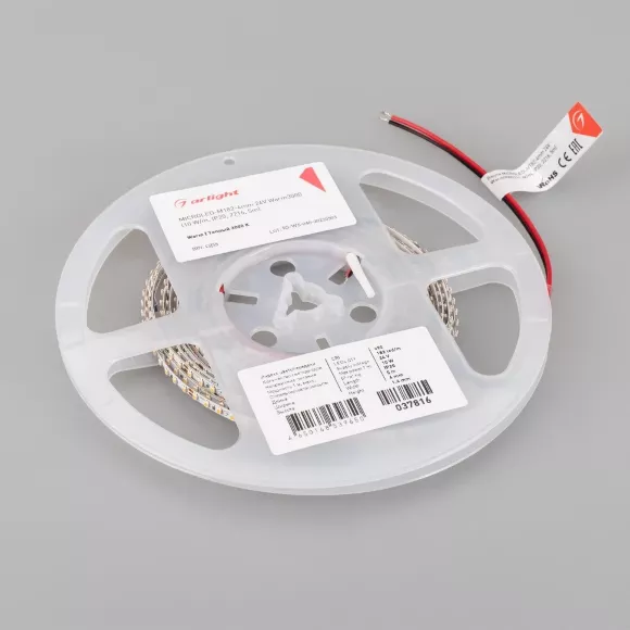 Светодиодная лента Arlight MICROLED-M182-4mm 24V Warm3000 (10 W/m, IP20, 2216, 5m) 037816 Светодиодная лента Arlight MICROLED-M182-4mm 24V Warm3000 (10 W/m, IP20, 2216, 5m) 037816