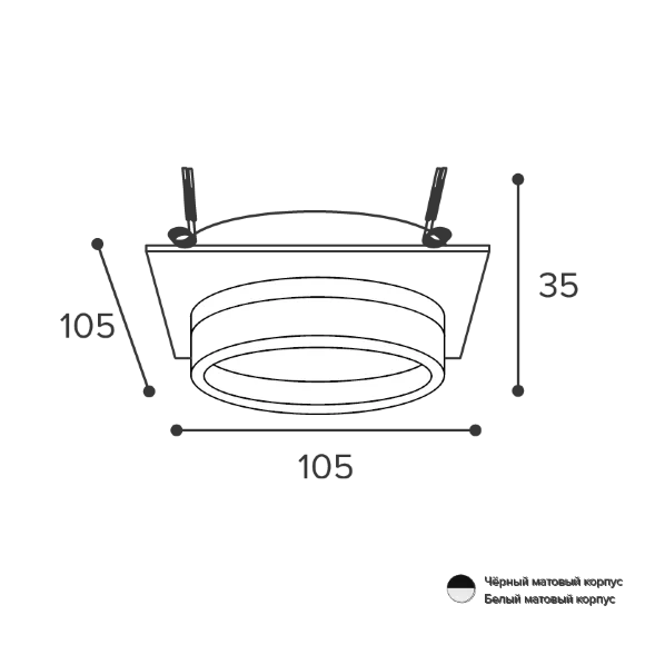 Встраиваемый светильник Wolta Luce WDL-GX53/06W-S Встраиваемый светильник Wolta Luce WDL-GX53/06W-S