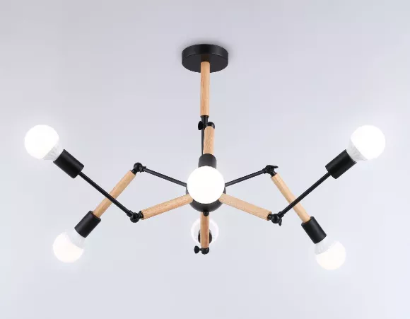 Люстра на штанге Ambrella Light Loft TR80488, Черный, Металл, Скандинавский стиль, вид снизу