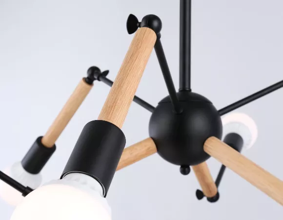 Люстра на штанге Ambrella Light Loft TR80488, Скандинавский, Черный