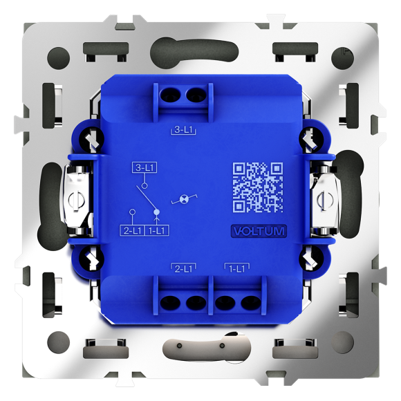 Проходной переключатель одноклавишный с подсветкой Voltum S70 VLS010406