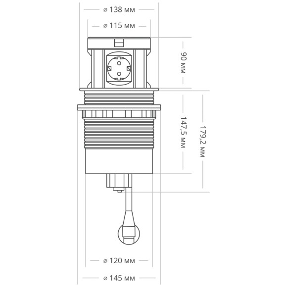 Блок розеток (4 секции, 2 USB и RJ-45) Mebax 00-00001172