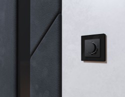 Комплект механизма терморегулятора с датчиком для теплого пола с подсветкой 16A-250V Alfa Черный матовый Quant Ambrella Volt MA805710 (AP8057, VM1381)