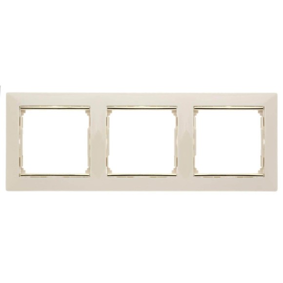 Рамка 3-постовая Legrand Valena слоновая кость/золотой штрих 774153