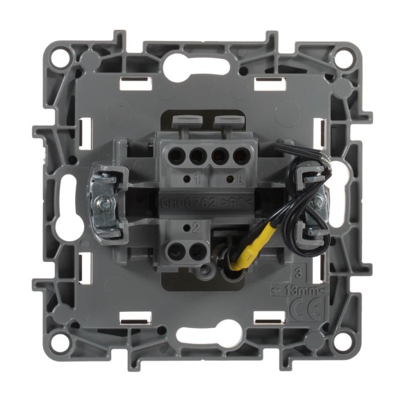 Выключатель одноклавишный Legrand Etika 10A 250V с подсветкой слоновая кость 672303