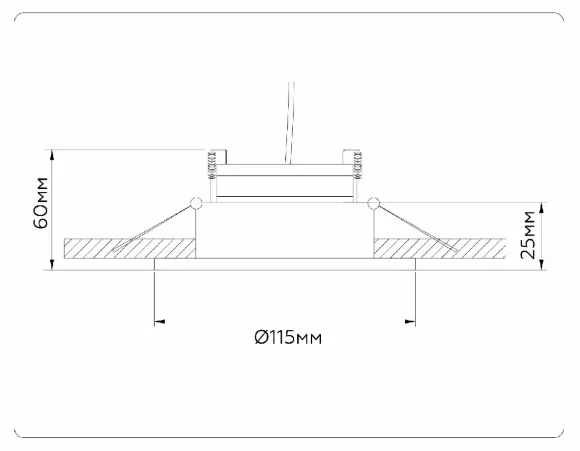 Встраиваемый светильник Ambrella Light GX Standard Tech Techno Spot TN52333, вид снизу